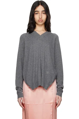 Commission Gray Double Front Sweater