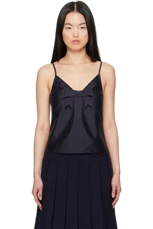 Shushu/Tong Navy Bow Tie Sling Top