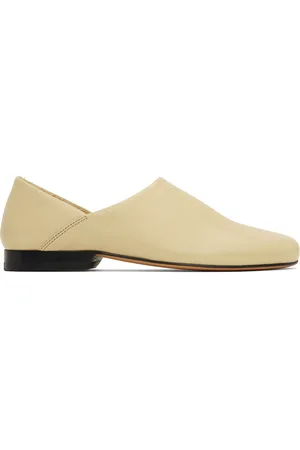 LEMAIRE Beige Leather Slippers