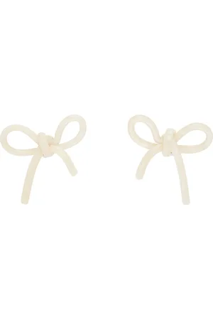 Shushu/Tong SSENSE Exclusive Off-White YVMIN Edition Bow Earrings