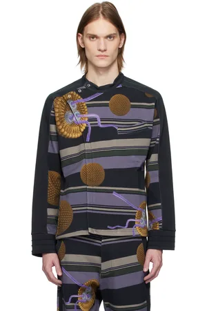 Kiko Kostadinov Black Riadis Printed Jacket