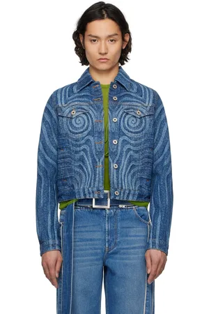 Jean Paul Gaultier Blue Spiral Denim Jacket