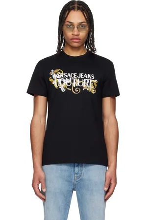 VERSACE Black Logo Baroque T-shirt