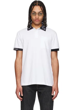 VERSACE White Baroque Collar Polo
