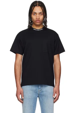 VERSACE Black Logo Collar T-shirt