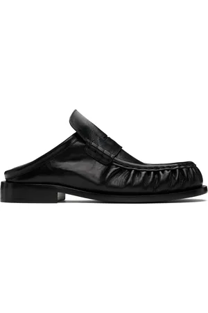 DRIES VAN NOTEN Black Slip On Loafers