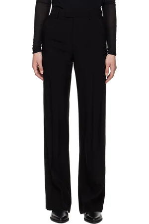 ANN DEMEULEMEESTER Black Maaike Flared Leg Comfort Trousers