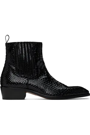 Tom Ford Stamped Python Kenneth Chelsea Boots