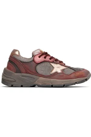 Golden Goose Burgundy & Brown Dad-Star Sneakers