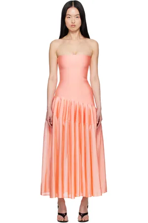 Alaïa Pink Godet Maxi Dress