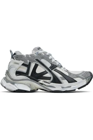 Balenciaga Gray & White Runner Sneakers