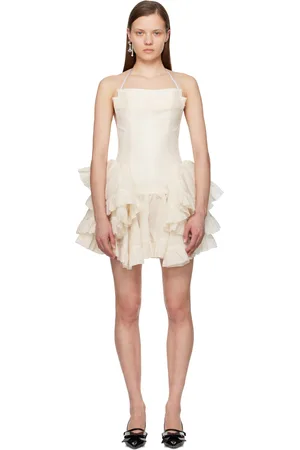 Shushu/Tong White Ruffled Minidress