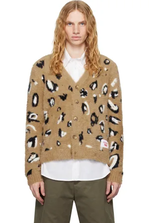 Charles Jeffrey Loverboy Brown Fluffy Label Cardigan