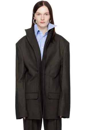 Marie Adam-Leenaerdt Brown High Neck Jacket