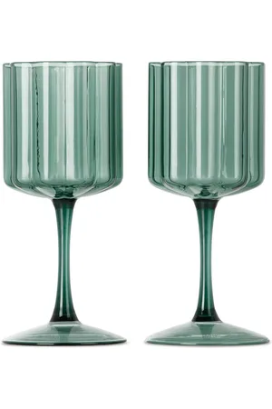 Fazeek Green Wave Wine Glass Set