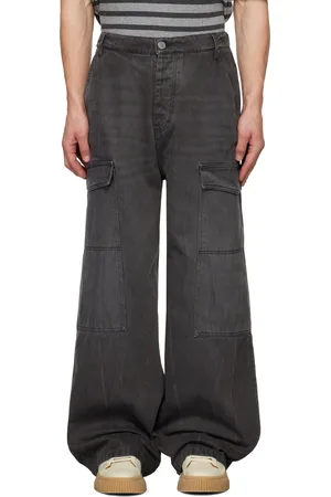 Ami Black Worker Baggy Cargo Pants