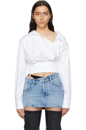 Alexander Wang White Wrapped Front Shirt