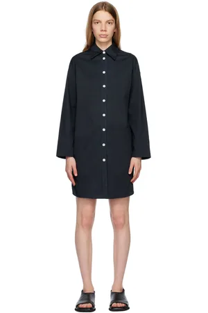 Proenza Schouler Black White Label Button Down Minidress