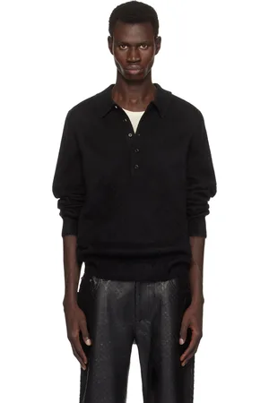 Helmut Lang Black Apex Brushed Polo