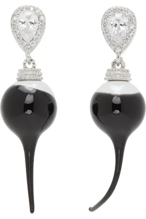 OTTOLINGER SSENSE Exclusive Silver & Diamond Drop Earrings