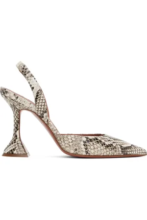 Amina Muaddi Khaki Holli Sling Heels