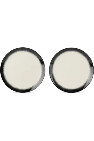 ANN DEMEULEMEESTER Off-White & Black Serax Edition Dé Dinner Plate Set