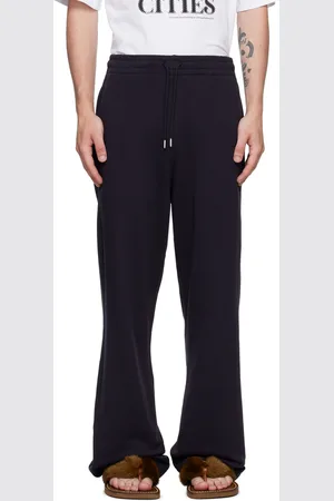 DRIES VAN NOTEN Navy Straight Sweatpants