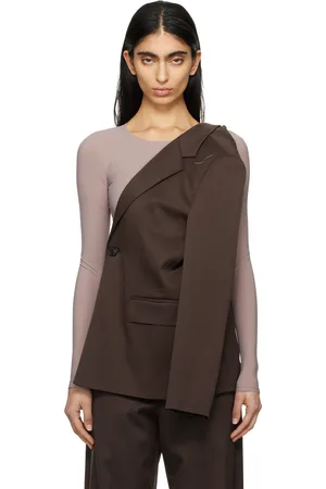 Maison Margiela Brown Twist Suit Blazer