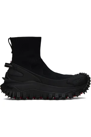 Moncler Black Trailgrip Knit High Top Sneakers