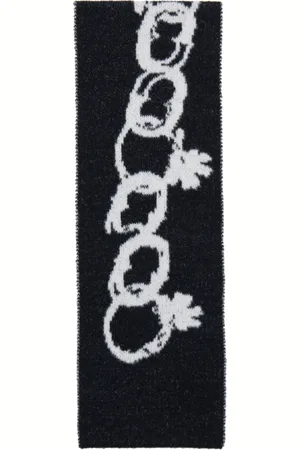 Chopova Lowena Black & White Chain Link Scarf