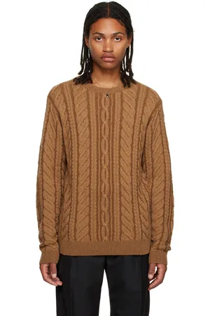 Guest In Residence Tan True Cable Sweater