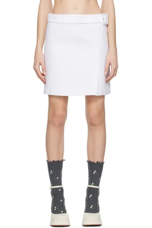 Shushu/Tong White Low Waist Skirt