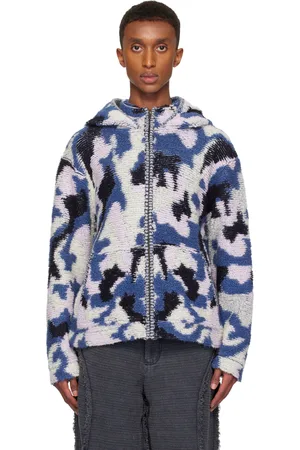 Isa Boulder SSENSE Exclusive Blue Camo River Jacket