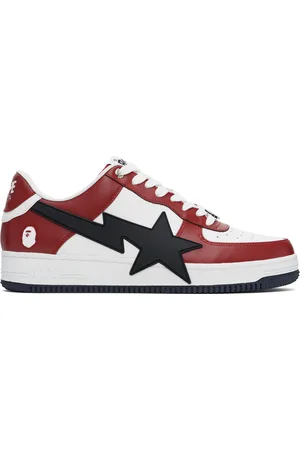 BAPE White & Red Sta OS #2 Sneakers