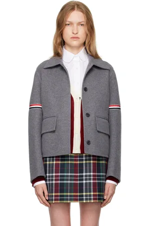 Thom Browne Gray Armband Bell Sleeve Jacket