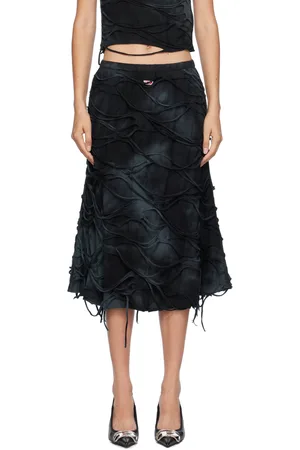 Diesel Black O-Jal Midi Skirt