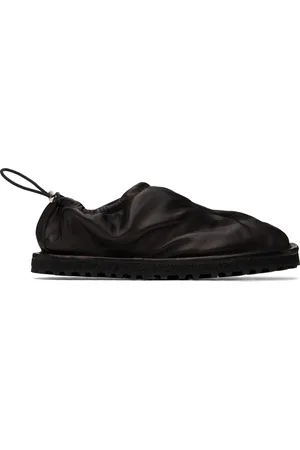 DRIES VAN NOTEN Black Drawstring Slippers