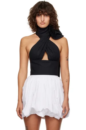AREA Flower Corsage Halter Top