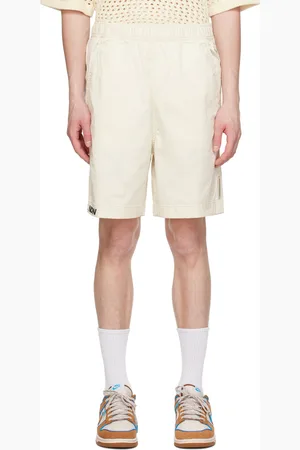 A Bathing Ape Off-White Embroidered Shorts