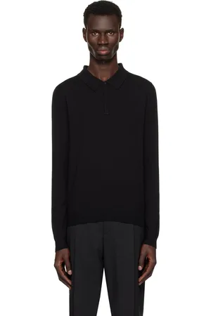 HUGO BOSS Black Slim-Fit Concealed Placket Polo