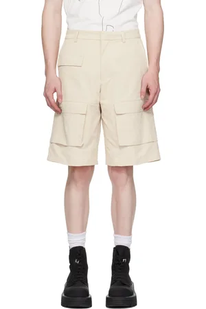 HELIOT EMIL Beige Cellulae Cargo Shorts
