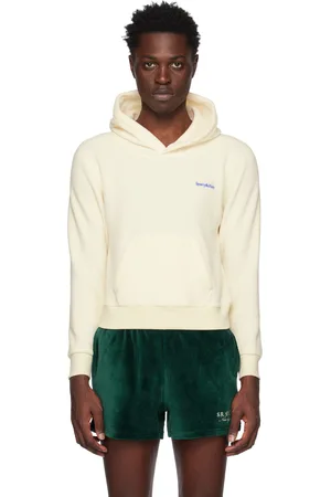 Sporty & Rich Off-White Serif Hoodie