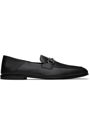 Salvatore Ferragamo Black Gancini Ornament Loafers