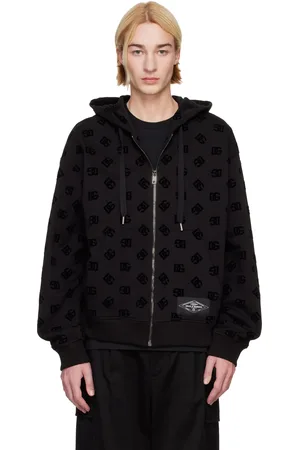 Dolce & Gabbana Black Zip-Up Hoodie