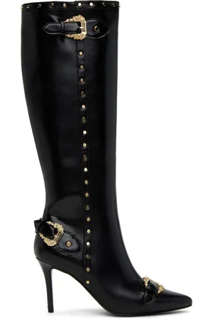 VERSACE SSENSE Exclusive Black Hardware Boots