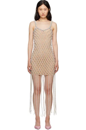 Alexander Wang Beige Knotted Midi Dress