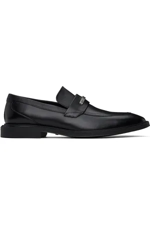 HUGO BOSS Black Leather Loafers