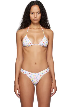 Frankies Bikinis White Mikayla Micro Triangle Bikini Top