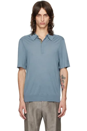 Paul Smith Blue Spread Collar Polo