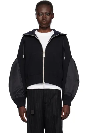 SACAI Black Sponge Sweat Hoodie